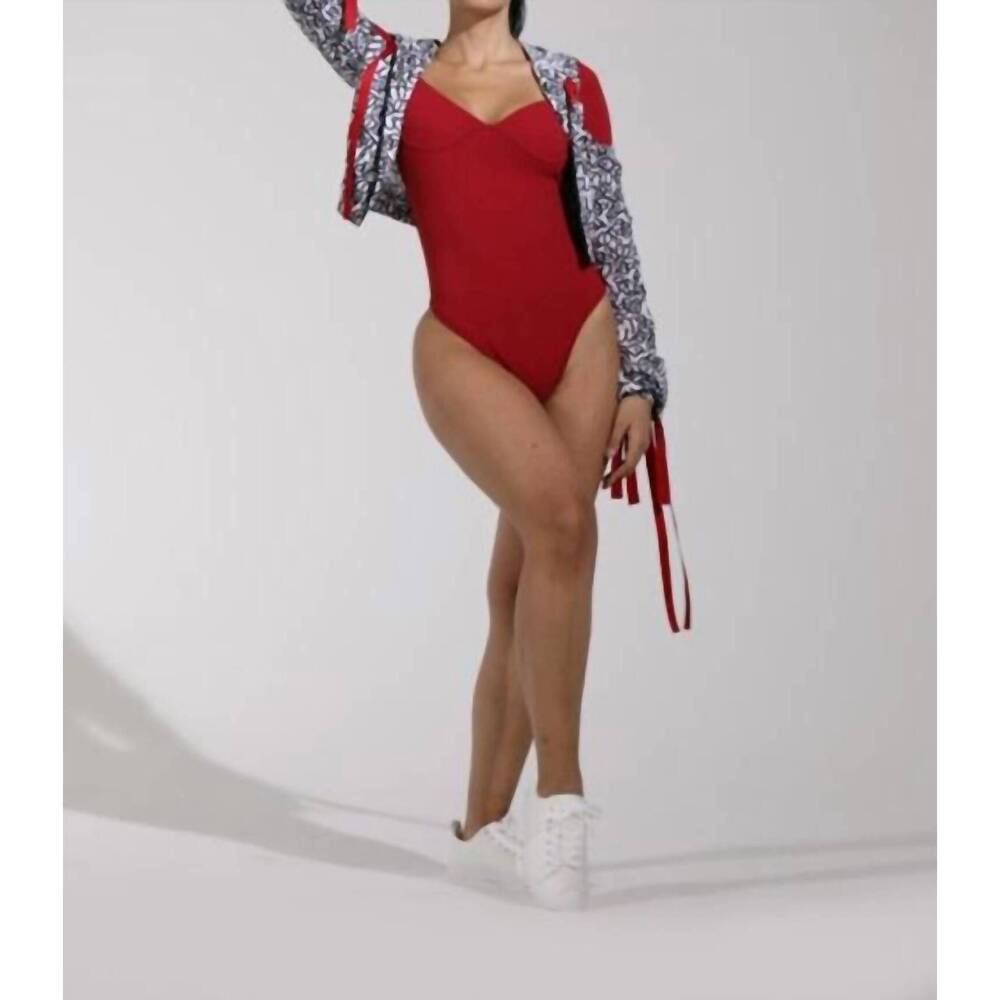NEW THE ATHLETIC SIDE OF US lady liberty long sleeve ribbed leotard – sustainabl
